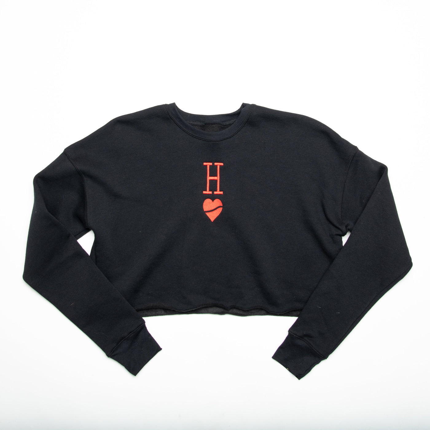 Heart Suit Women's Cropped Crew Sweatshirt | Never Fold