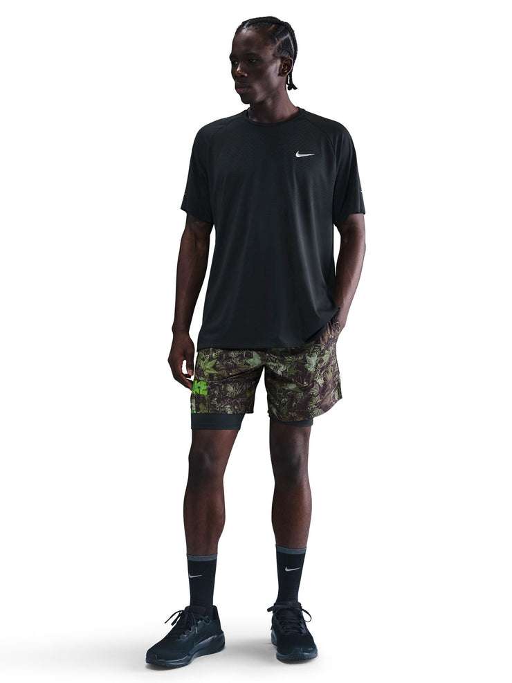 Nike Men's stride Dri-FIT 7" Brief-Lined Printed Running Shorts