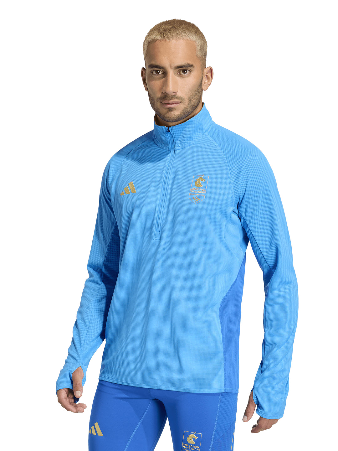 Adidas Men's Boston Marathon® 2026 Half Zip Long Sleeve Shirt