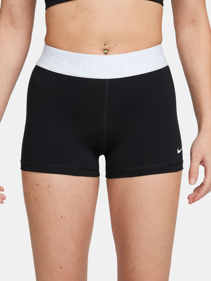 Nike Women's 3 Pro Training Shorts - Dark Smoke Gray / White