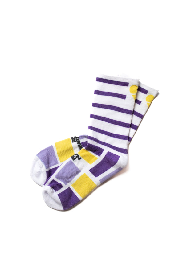 Heartbreak Midweight Crew Performance Running Socks (Striped Collection)