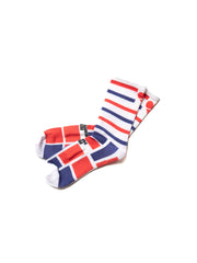 Heartbreak Midweight Crew Performance Running Socks (Striped Collection)