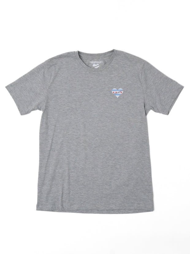 Heartbreak Chicago Flag Heart Logo Tee