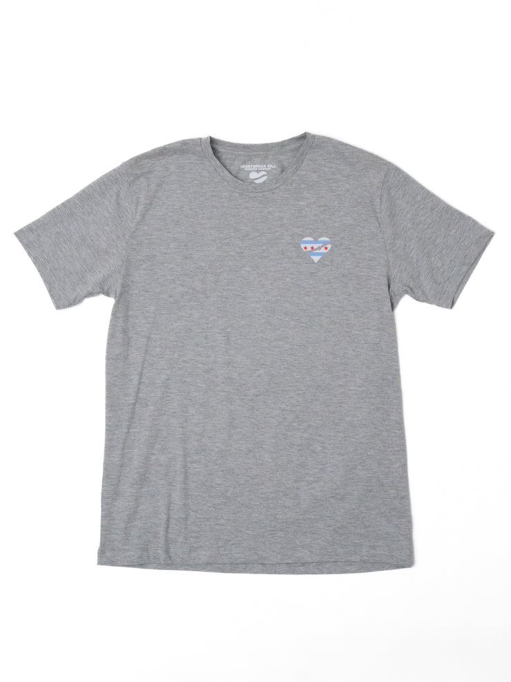 Heartbreak Chicago Flag Heart Logo Tee