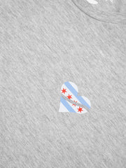 Heartbreak Chicago Flag Heart Logo Tee