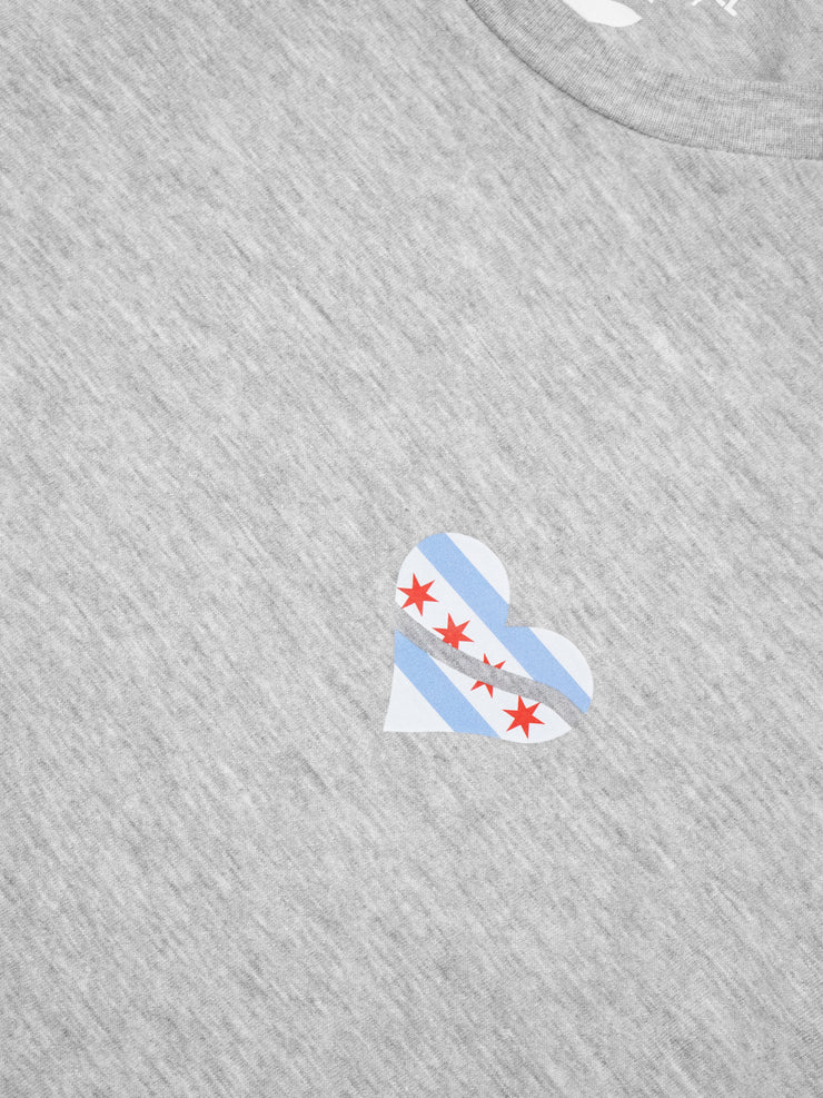 Heartbreak Chicago Flag Heart Logo Tee