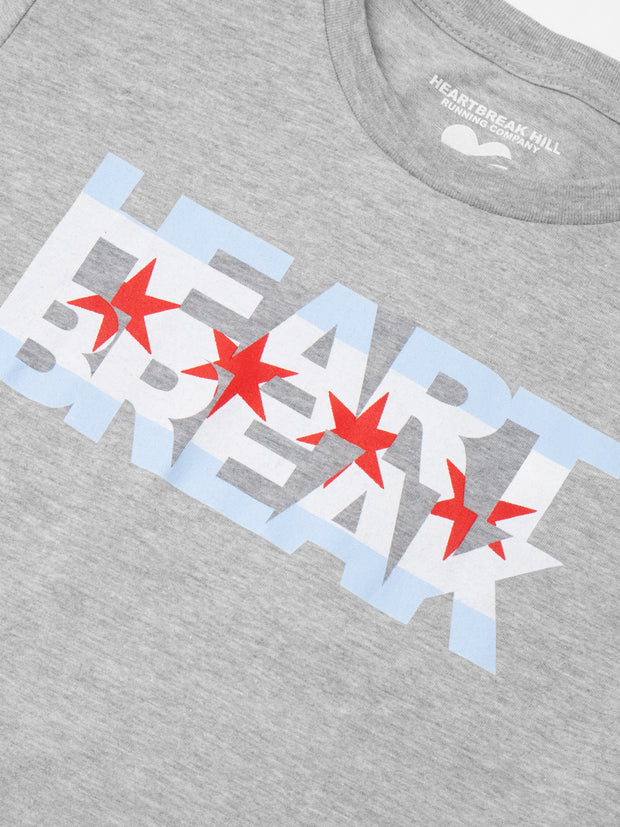 Heartbreak Women's Wordmark Chicago Flag Tee