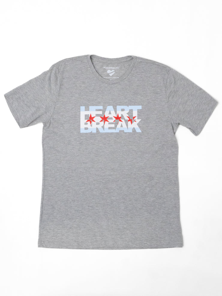 Heartbreak Wordmark Chicago Flag Tee