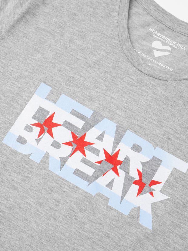 Heartbreak Wordmark Chicago Flag Tee