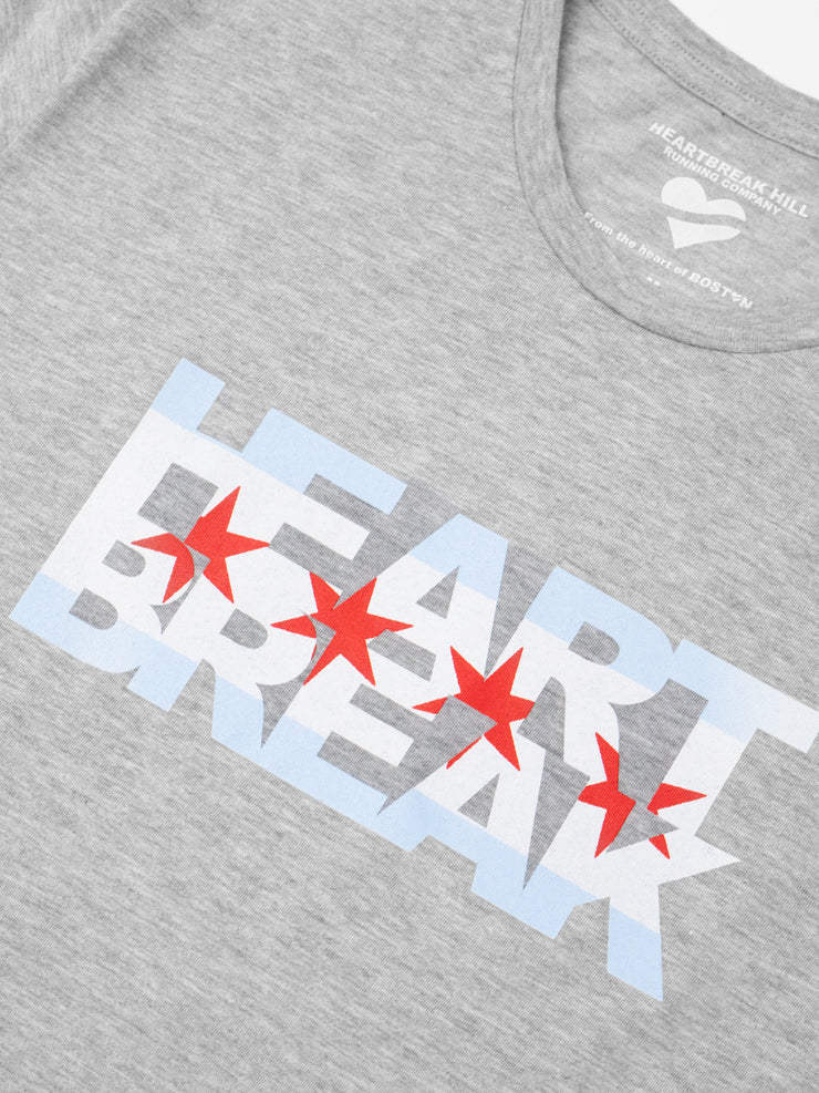 Heartbreak Wordmark Chicago Flag Tee