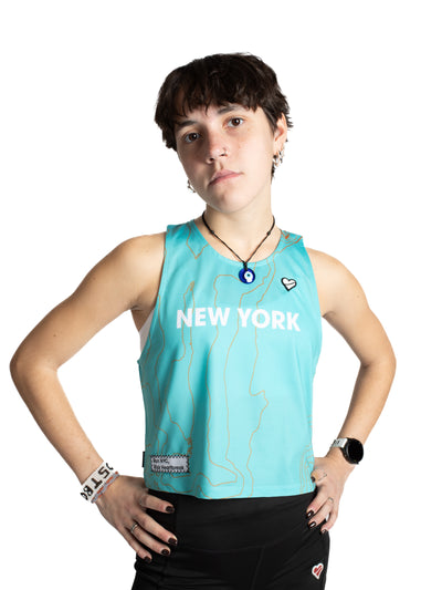 Women's New York Crop Singlet