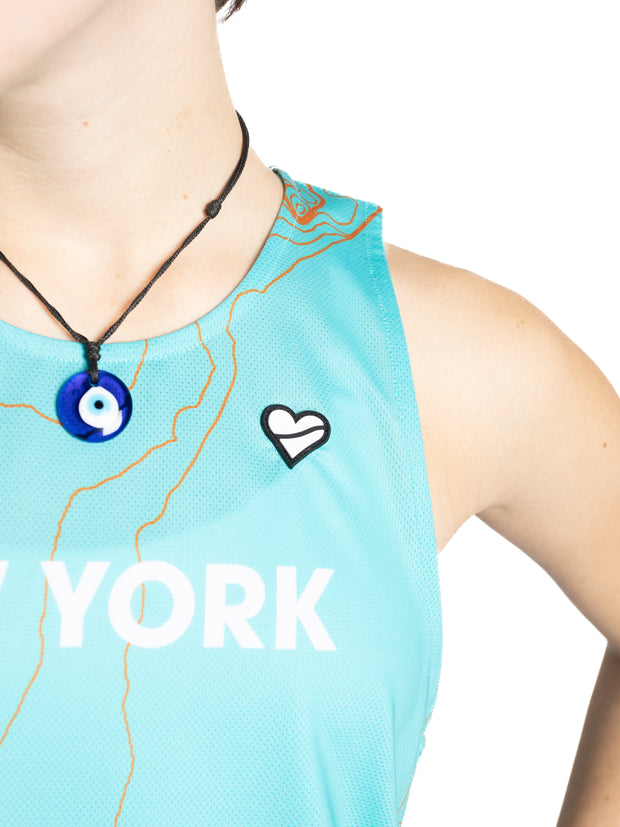 Women's New York Crop Singlet