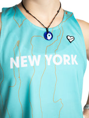 Women's New York Crop Singlet