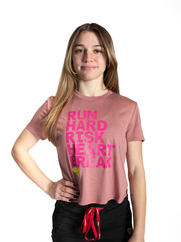 Heartbreak Run & Risk Flowy Cropped Tee