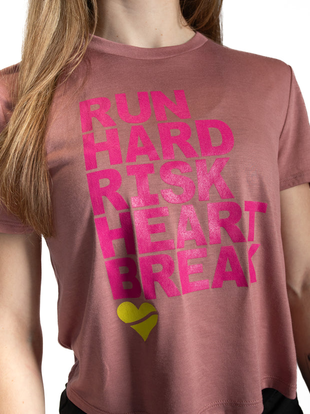 Heartbreak Run & Risk Flowy Cropped Tee