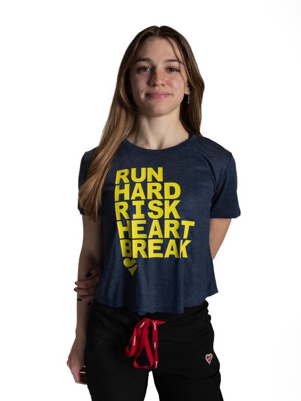 Heartbreak Run & Risk Flowy Cropped Tee