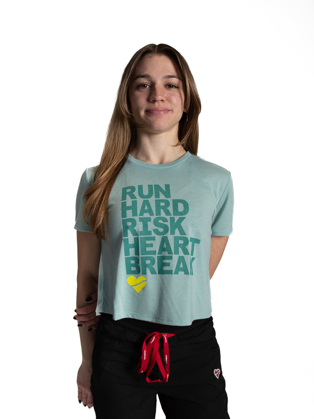 Heartbreak Run & Risk Flowy Cropped Tee