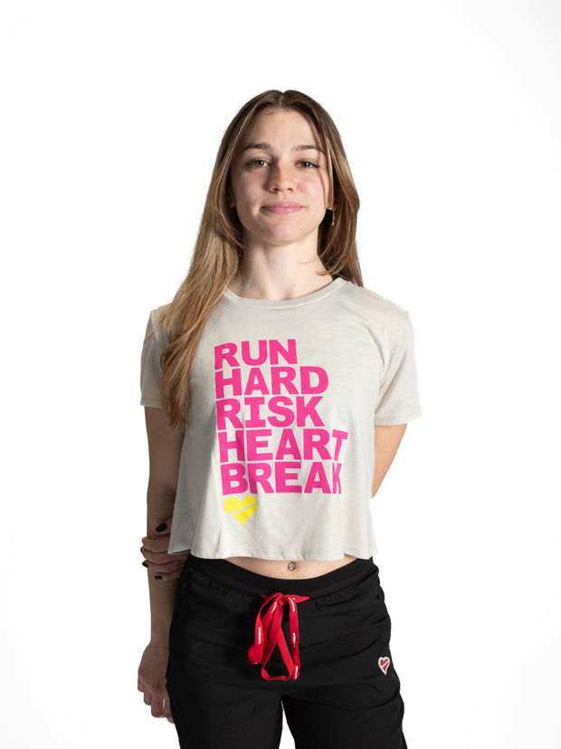 Heartbreak Run & Risk Flowy Cropped Tee