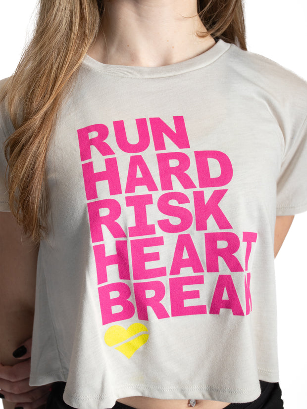 Heartbreak Run & Risk Flowy Cropped Tee