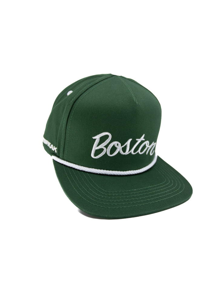 Heartbreak Boston Script Snapback Hat