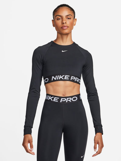 Nike Women's Pro 365 Dri-FIT Cropped Long-Sleeve Top