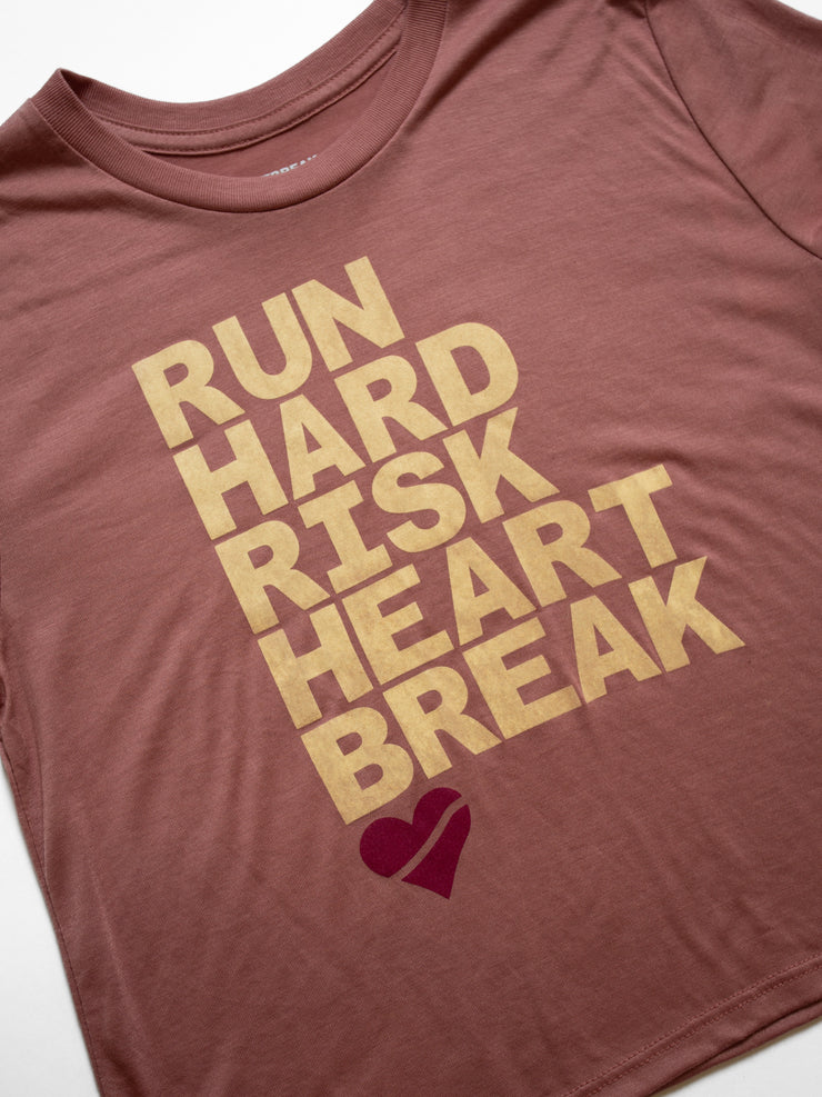 Heartbreak Run & Risk Flowy Cropped Tee