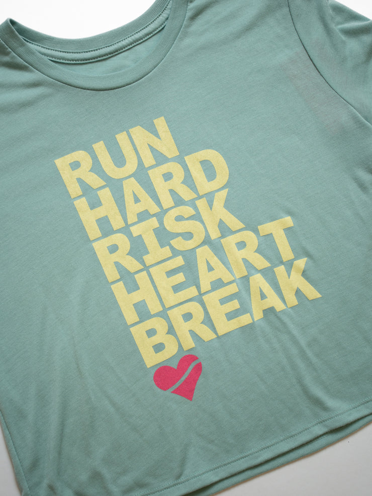 Heartbreak Run & Risk Flowy Cropped Tee