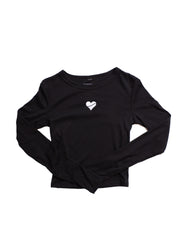 Heartbreak Women's Cropped Ribbed Long Sleeve