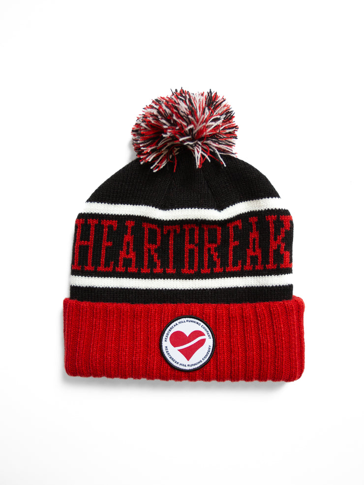 Heartbreak Pom Knit Beanie
