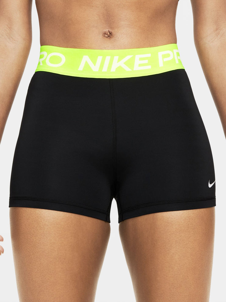 Nike Pro Women's 3 Shorts Black/Volt / L