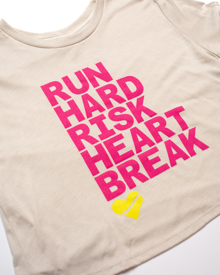 Heartbreak Run & Risk Flowy Cropped Tee