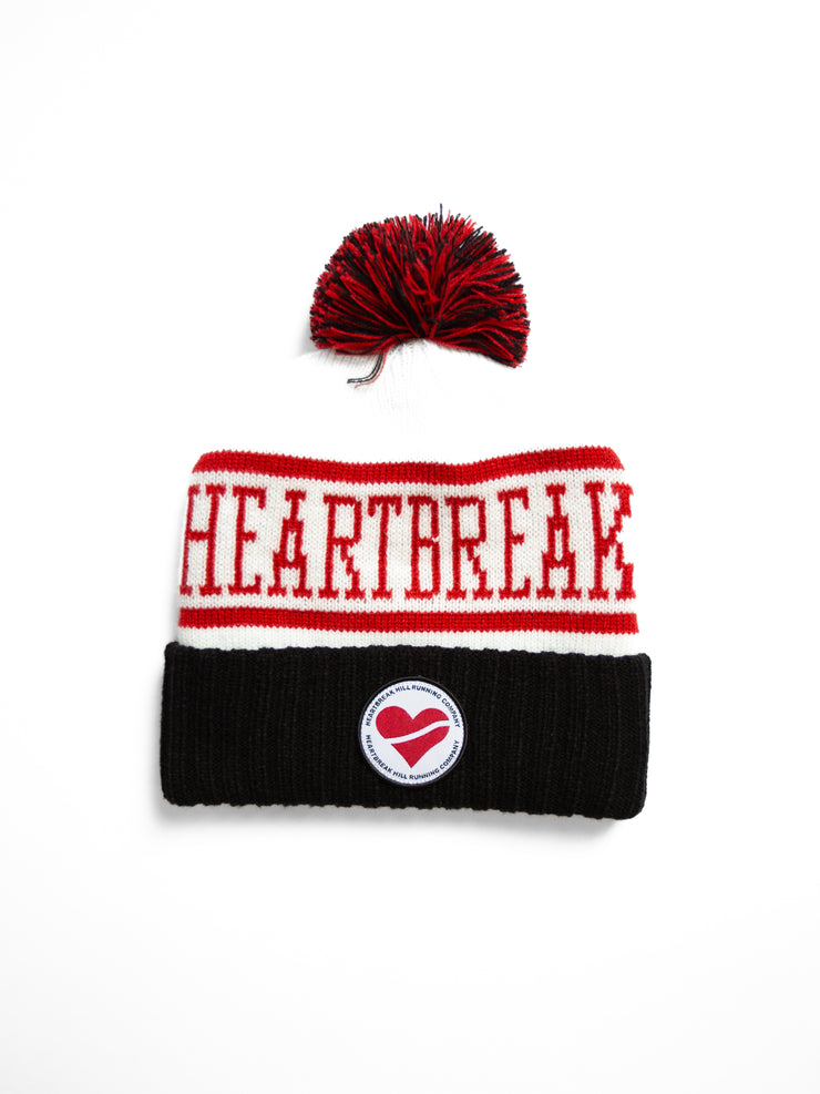 Heartbreak Pom Knit Beanie