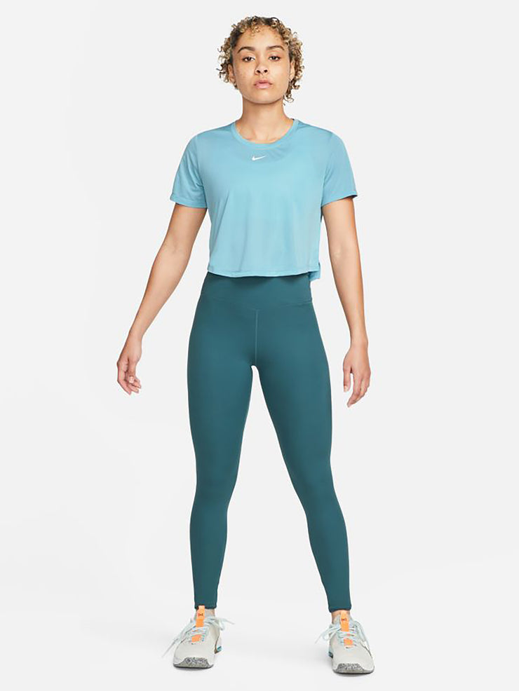 Nike Women's Yoga Luxe Short Sleeve Top Teal Tint/Barely Green