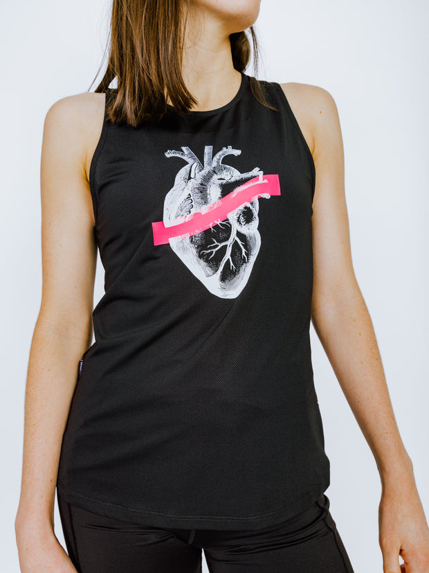Heartbreak Women's Firehouse Singlet - Anatomical Heart